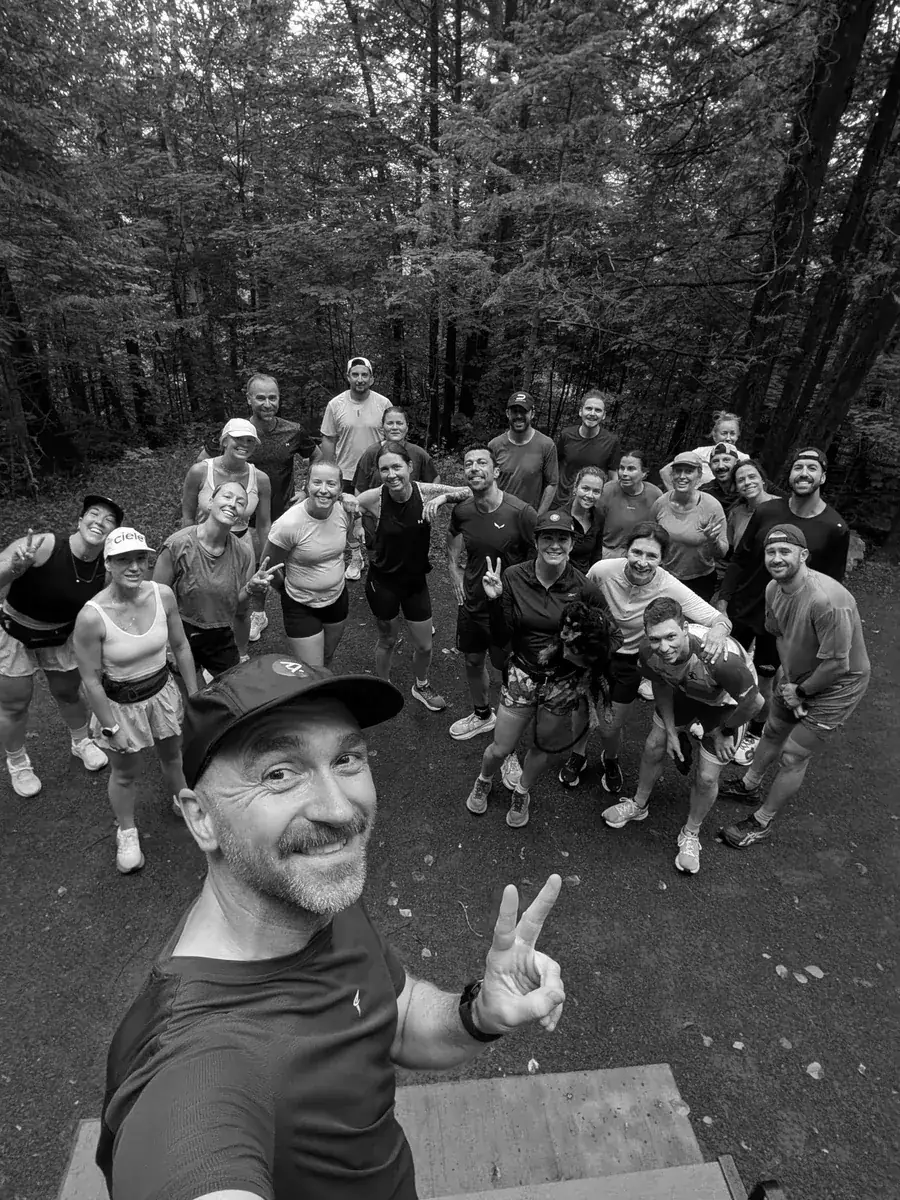 Les Godasses du Nord rassemblés après un entraînement à Saint-Jérôme